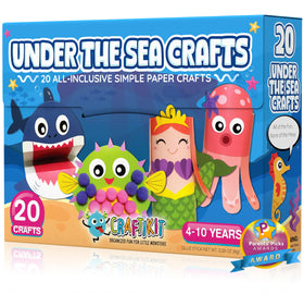 Craftikit mermaid paper craft scene ideal for imagination and fine motor practice.