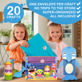Craftikit ocean animal project for ages 4-10 with hands-on learning.