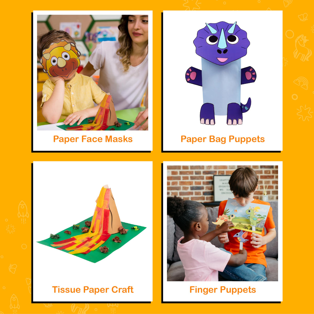 Montessori friendly Craftikit setup supports preschool crafts.