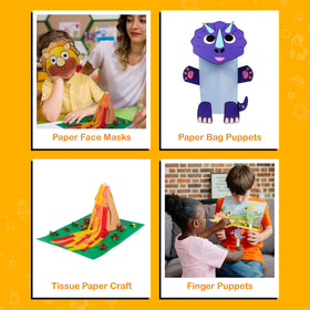 Montessori friendly Craftikit setup supports preschool crafts.
