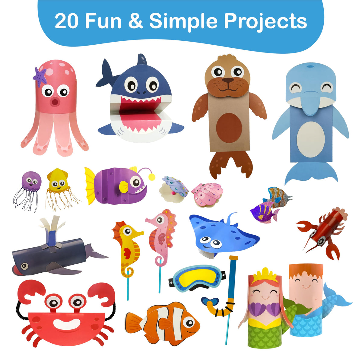 Craftikit snorkel adventure activity encourages step-by-step construction and problem solving.