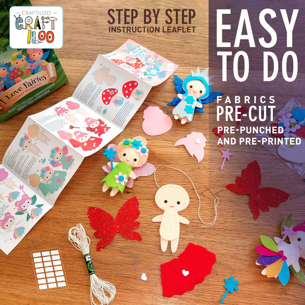 CRAFTILOO mushroom house project designed for easy beginner sewing