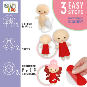 CRAFTILOO pre-cut felt pieces for beginner sewers and confident stitches