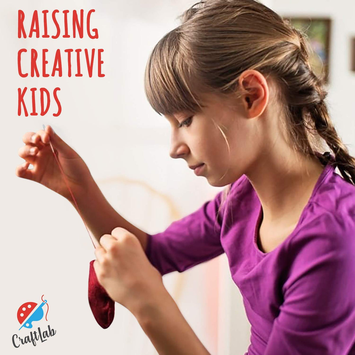 CraftLab DIY embroidery station encourages hands-on learning and imaginative play