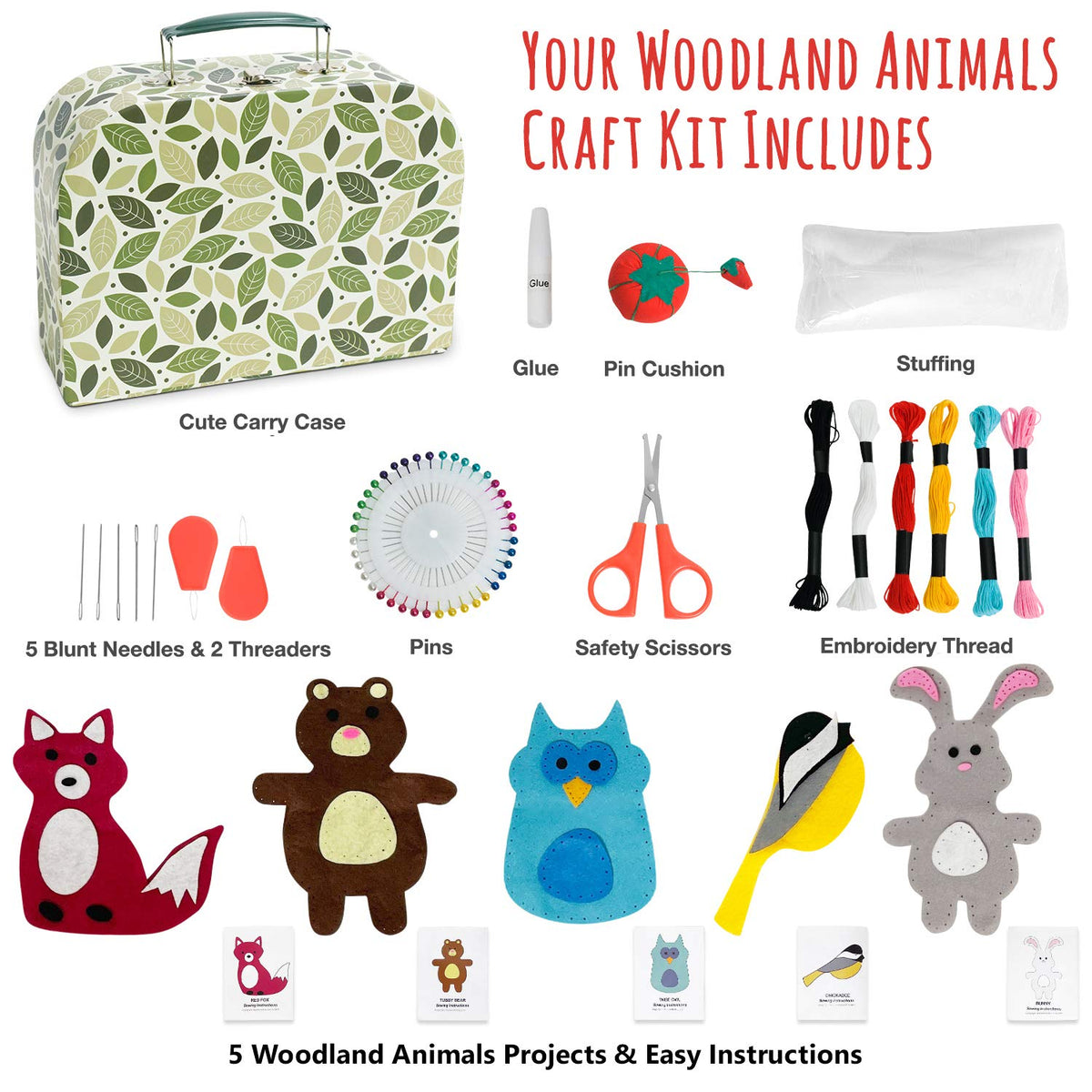 CraftLab Pre-cut animal projects offer easy, engaging sewing for beginners