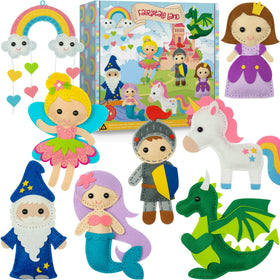 Craftorama sewing kit for kids features eight pre-cut felt projects for beginners.
