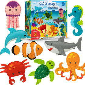 Craftorama Sewing Kit for Kids sea animal felt projects spark imaginative play and fine motor skills.