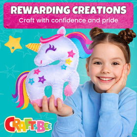 CraftsBee pre-cut felt and floss included for clean, mess-free crafting