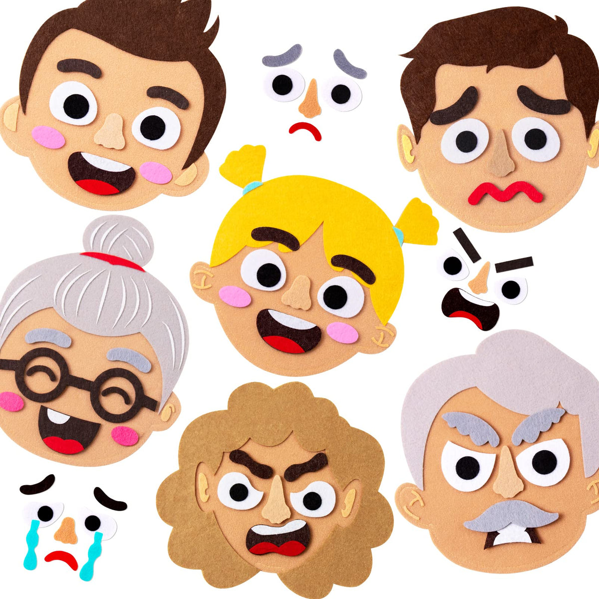 Craftstory 116 pcs feelings busy board shows emotions to boost early social learning.