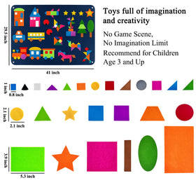 Craftstory colorful shapes inspire imagination for animal pictures and scene creation.