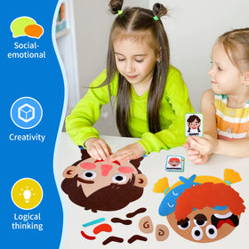 Craftstory flannel face board 10.6 by 9.8 inches for portable play.