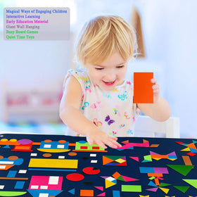 Craftstory self-adhesive Velcro shapes simplify setup and reshaping activities.
