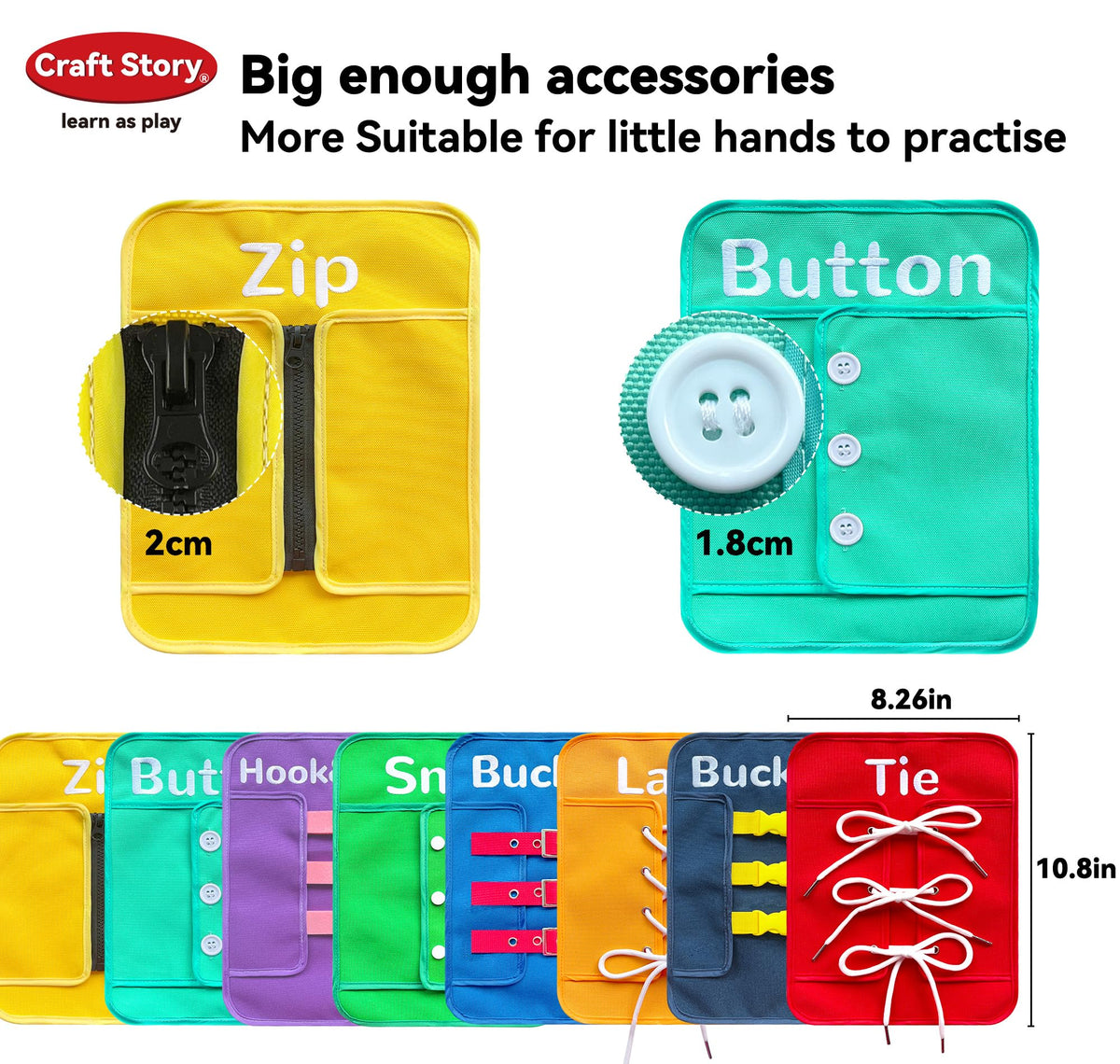 Craftstory busy-board presents dressing-frame activities for fine motor growth