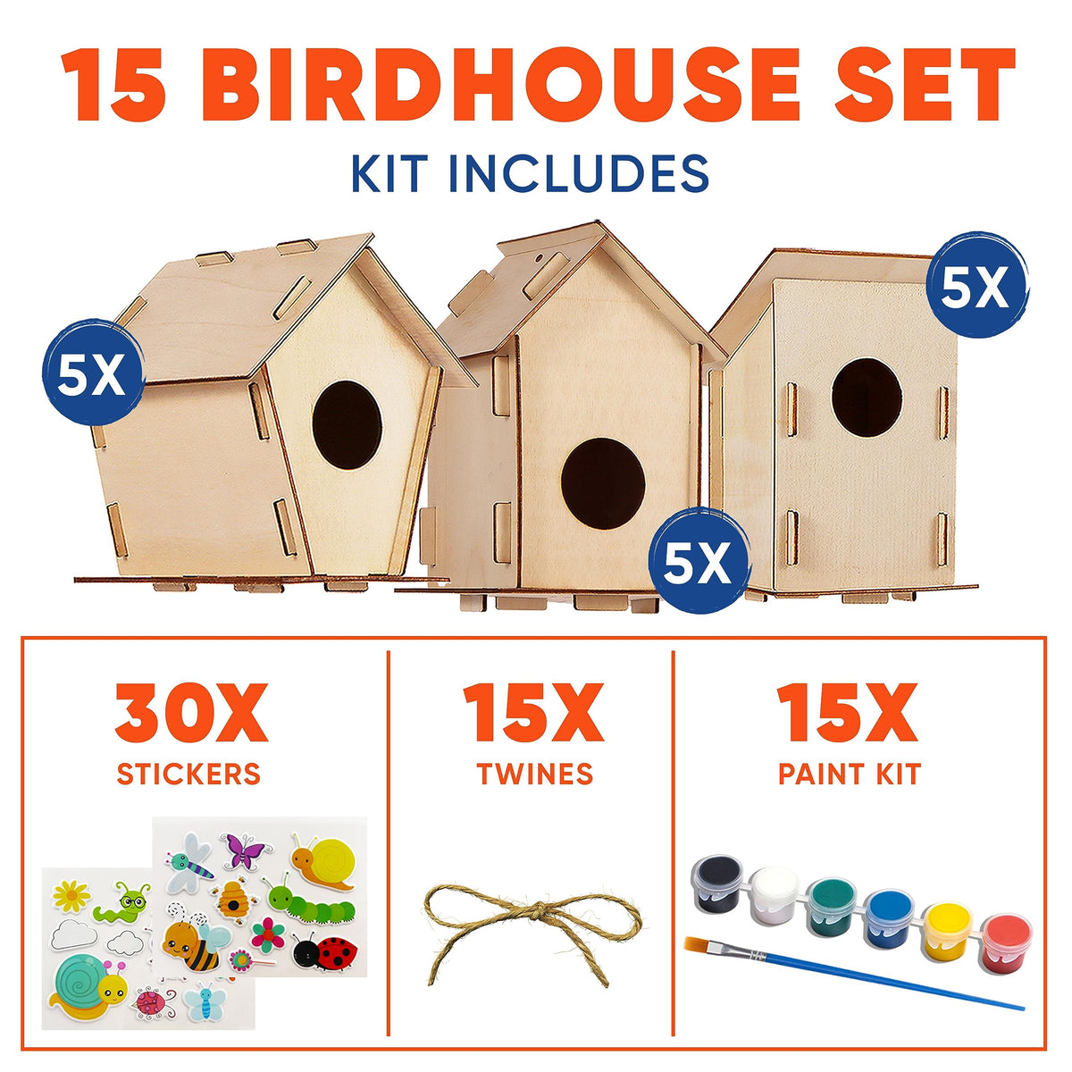 Crafty Happitooys Birdhouse Kit painting setup inspires creativity.