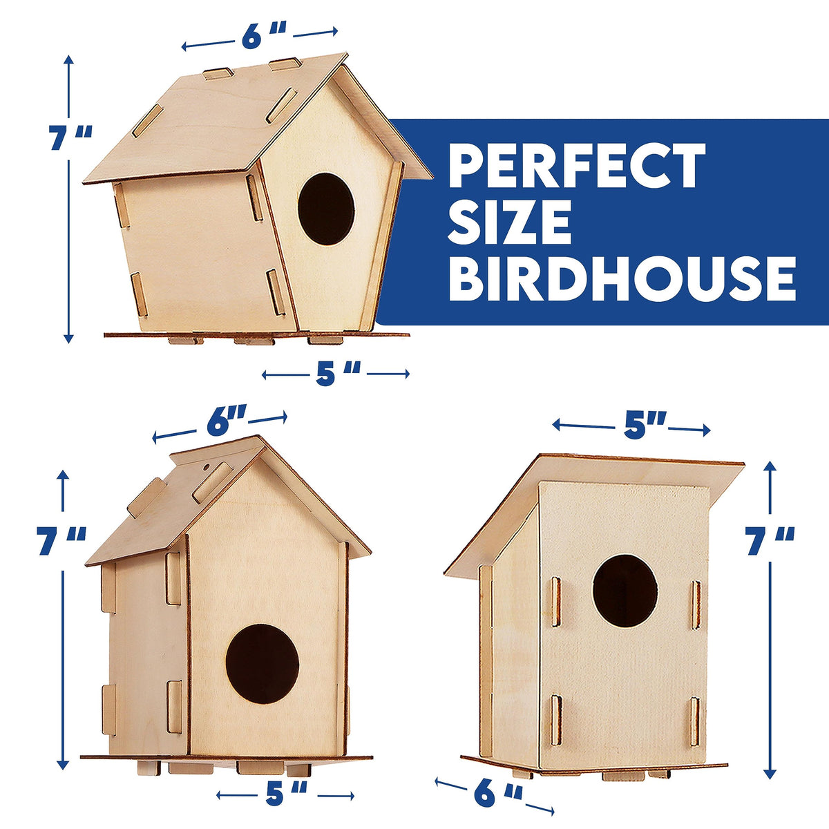 Crafty Happitooys Birdhouse Kit unfinished houses ready to decorate.