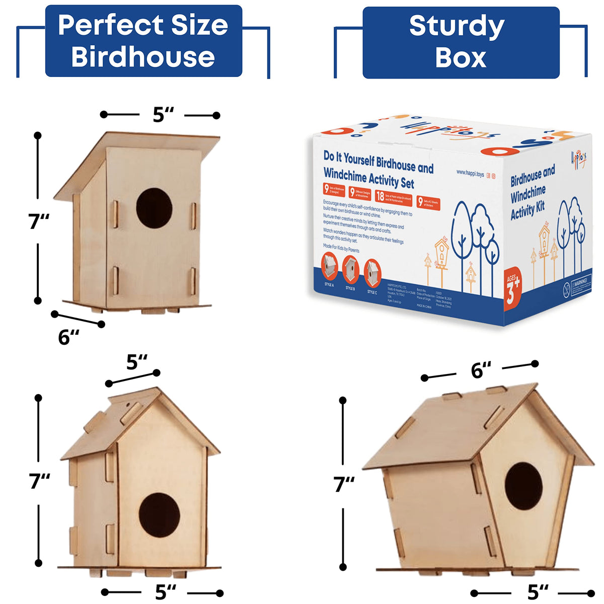 Crafty Happitooys simple instructions for easy kid-friendly assembly and painting.