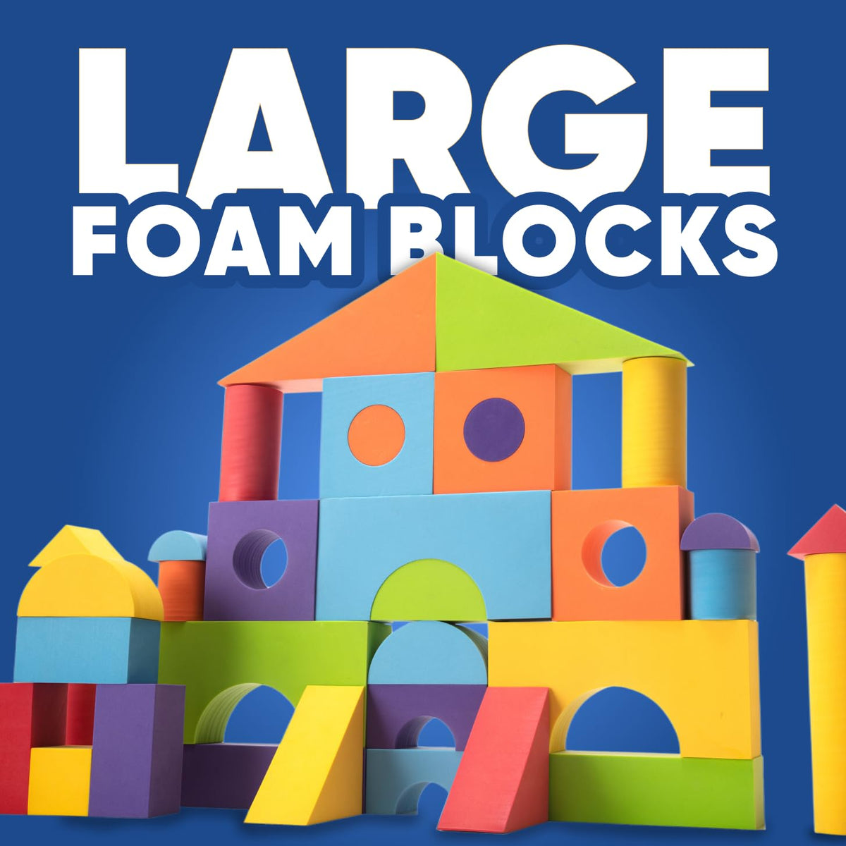 Crafty Happitoys colorful foam blocks for stacking and color exploration