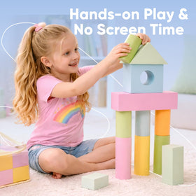 CRAFTY HAPPITOYS bath time foam blocks float for splashy water based play