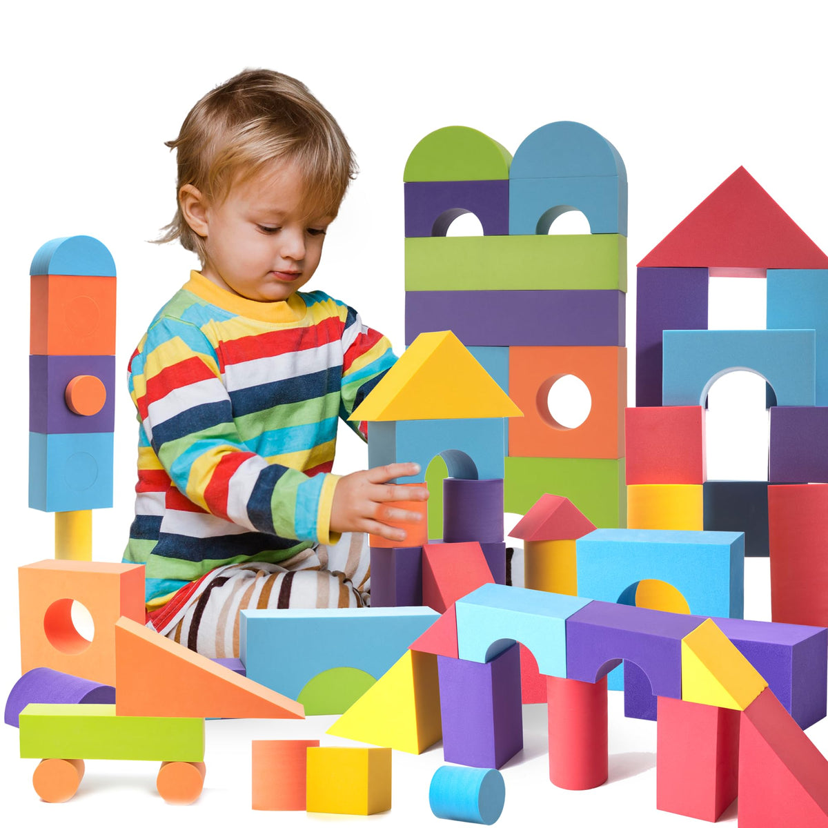 Crafty Happitoys giant foam blocks set for stacking and imaginative play