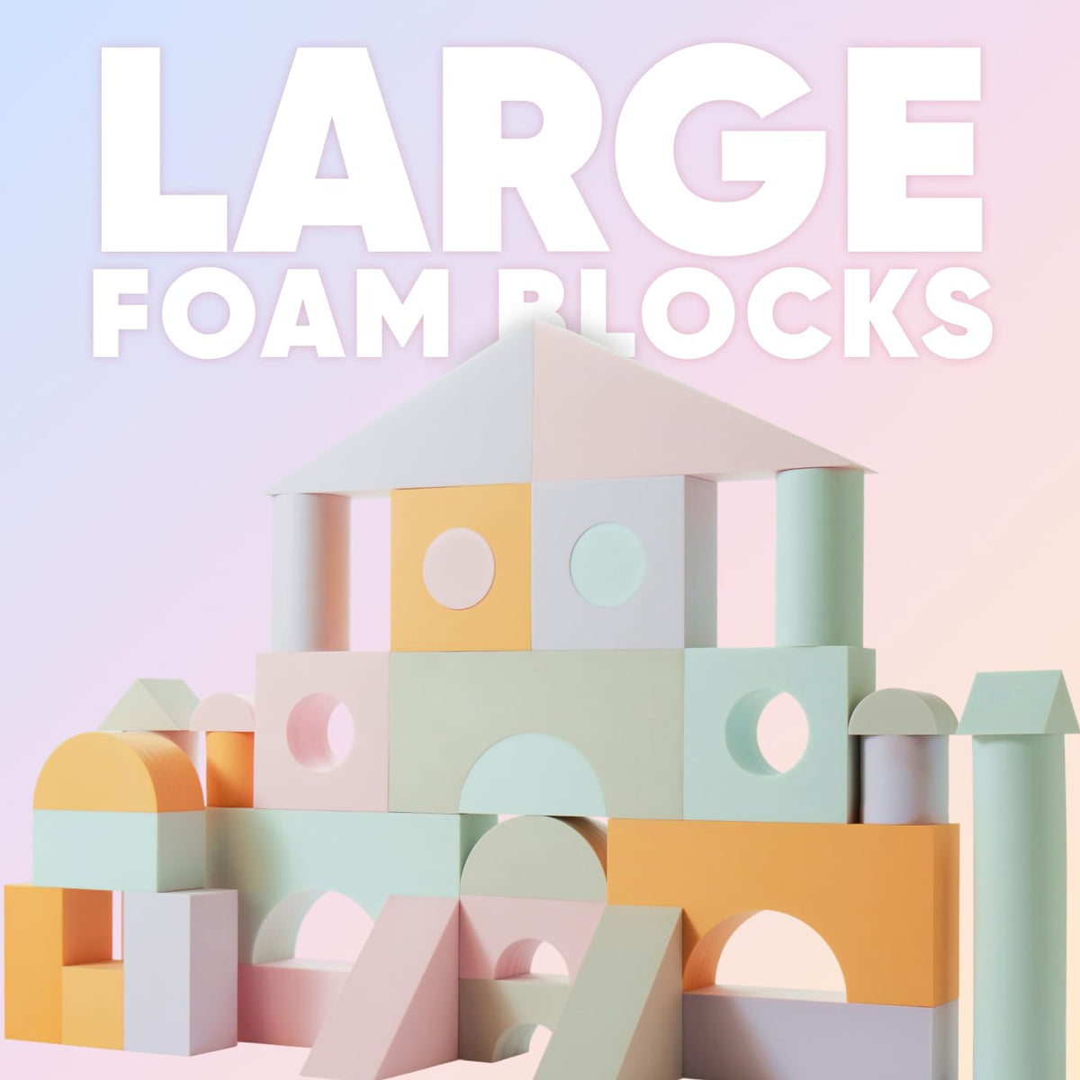 CRAFTY HAPPITOYS giant foam blocks cubes for big construction and cooperative building