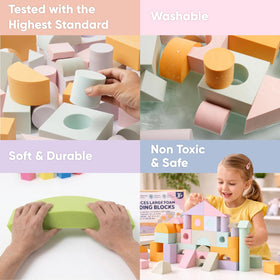 CRAFTY HAPPITOYS toddlers stacking play promotes fine motor skills and coordination