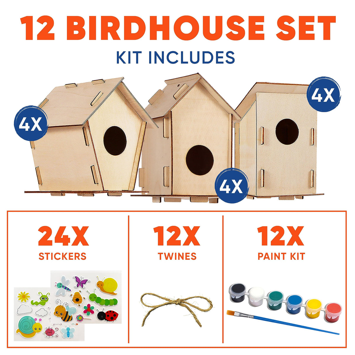 Crafty Happitooys wooden bird house assembly kit for classroom use