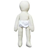 Craftycrocodile 18-inch bendable muslin doll for imaginative play and poseable storytelling.