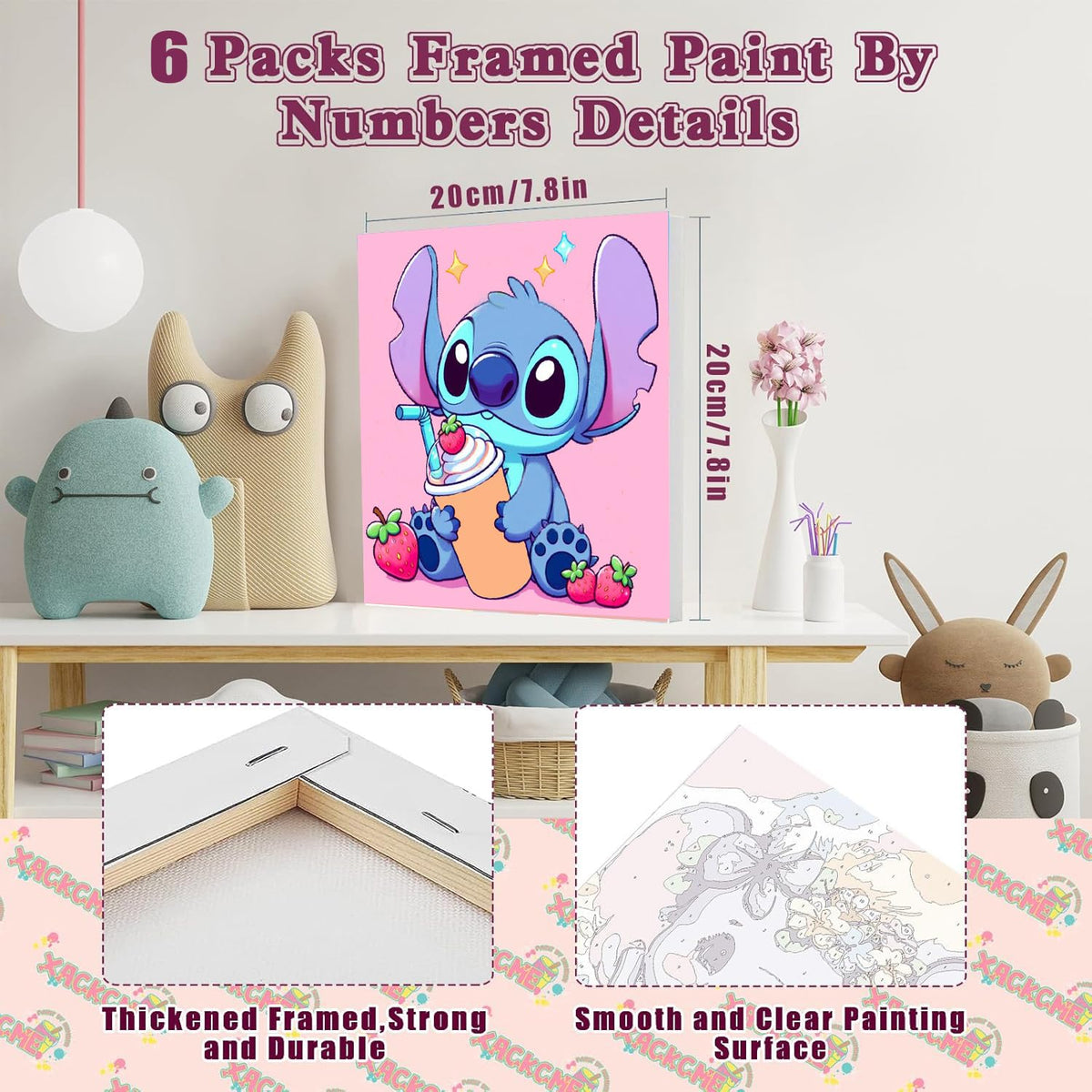 CraftyTime acrylic paints and tools enable smooth color blocks and crisp lines for kids.