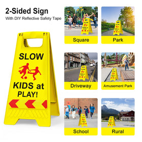 CRAGIEER double-sided Kids at Play sign for both directions.