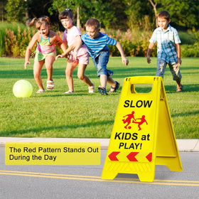 CRAGIEER Kids at Play sign, back view, visible from both directions.