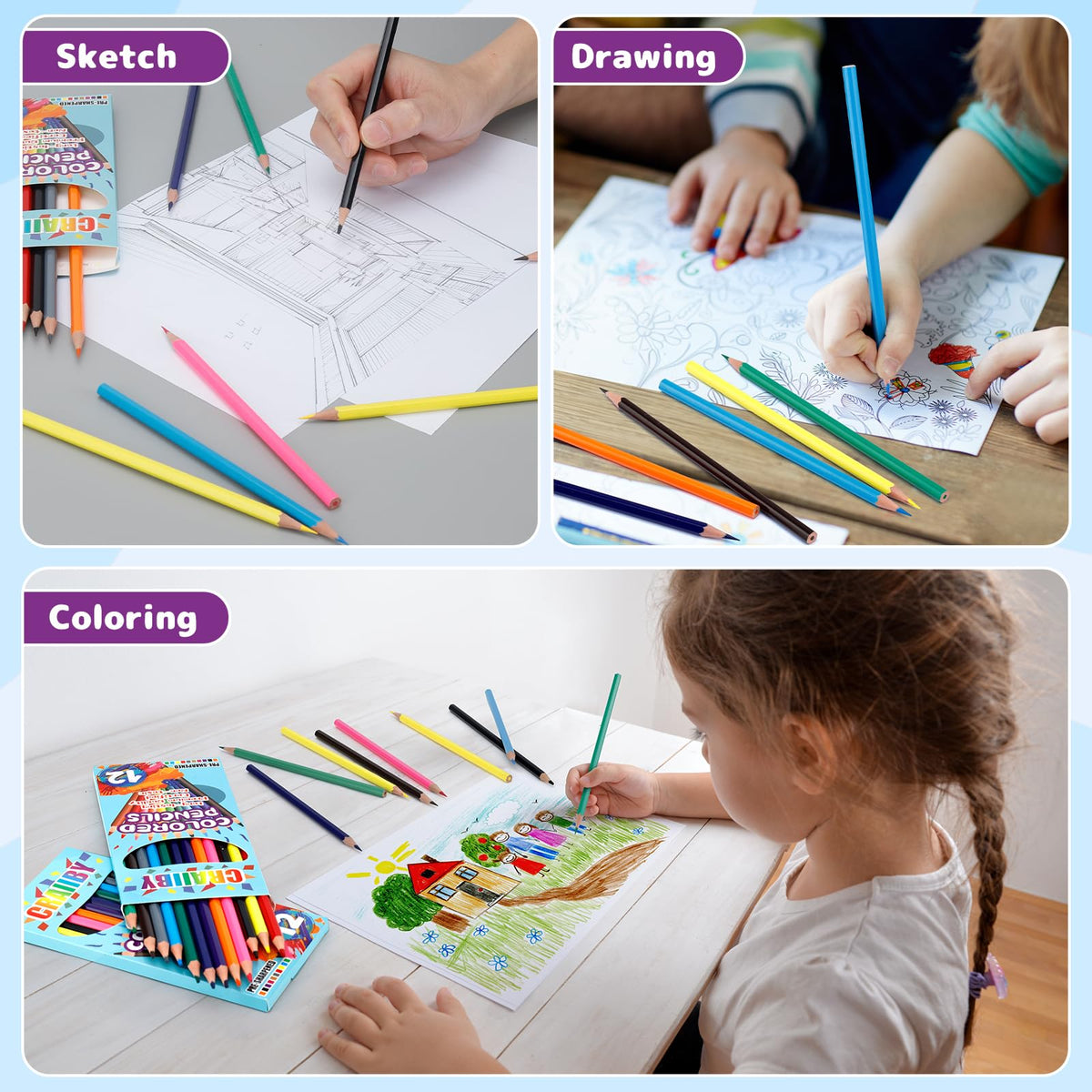 Craiiby pencils enable teachers and students art activities