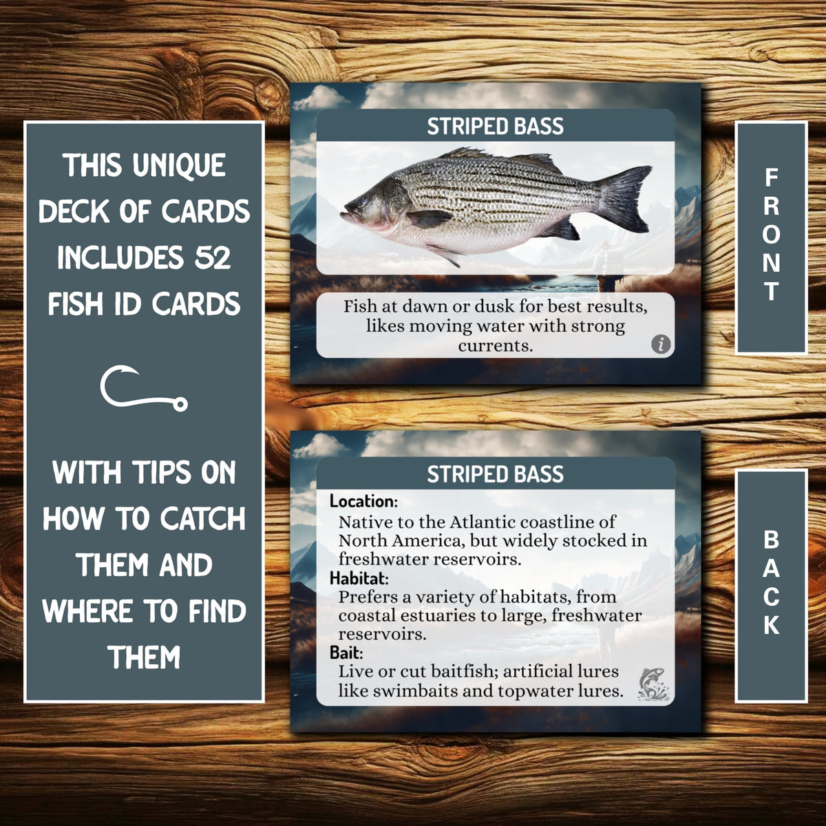 Crane Publishing Freshwater ID Cards 52 techniques image highlights proven fishing methods.