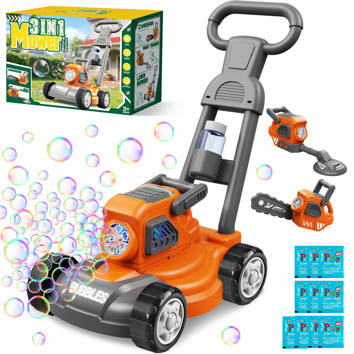 CRATIVWOOD Bubble Lawn Mower body ready for outdoor play and imaginative gardening