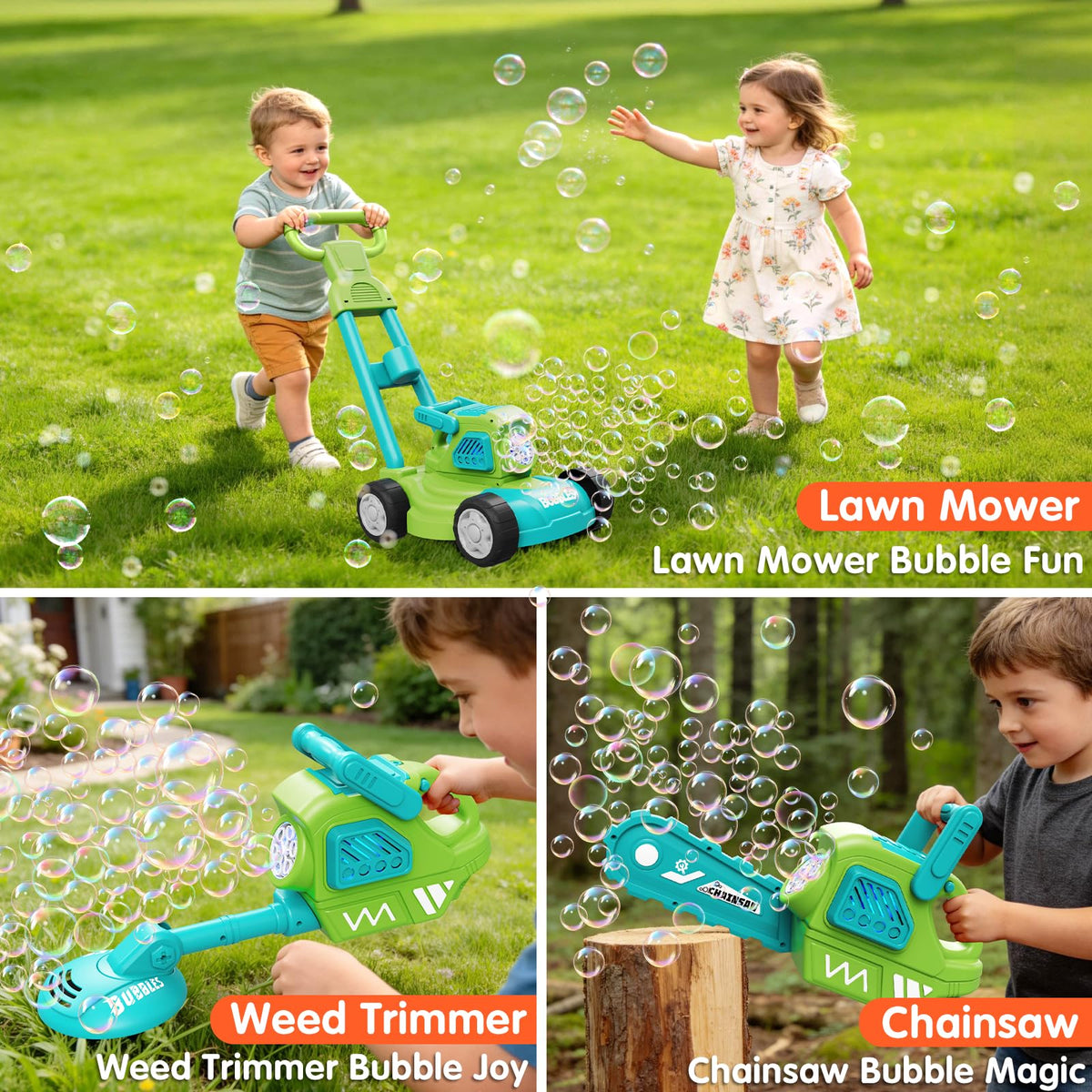 CRATIVWOOD bubble-solution-packs included for hours of colorful, low-mess bubble fun.