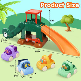 CRATIVWOOD ramp slide shows giraffe gate for start stop control