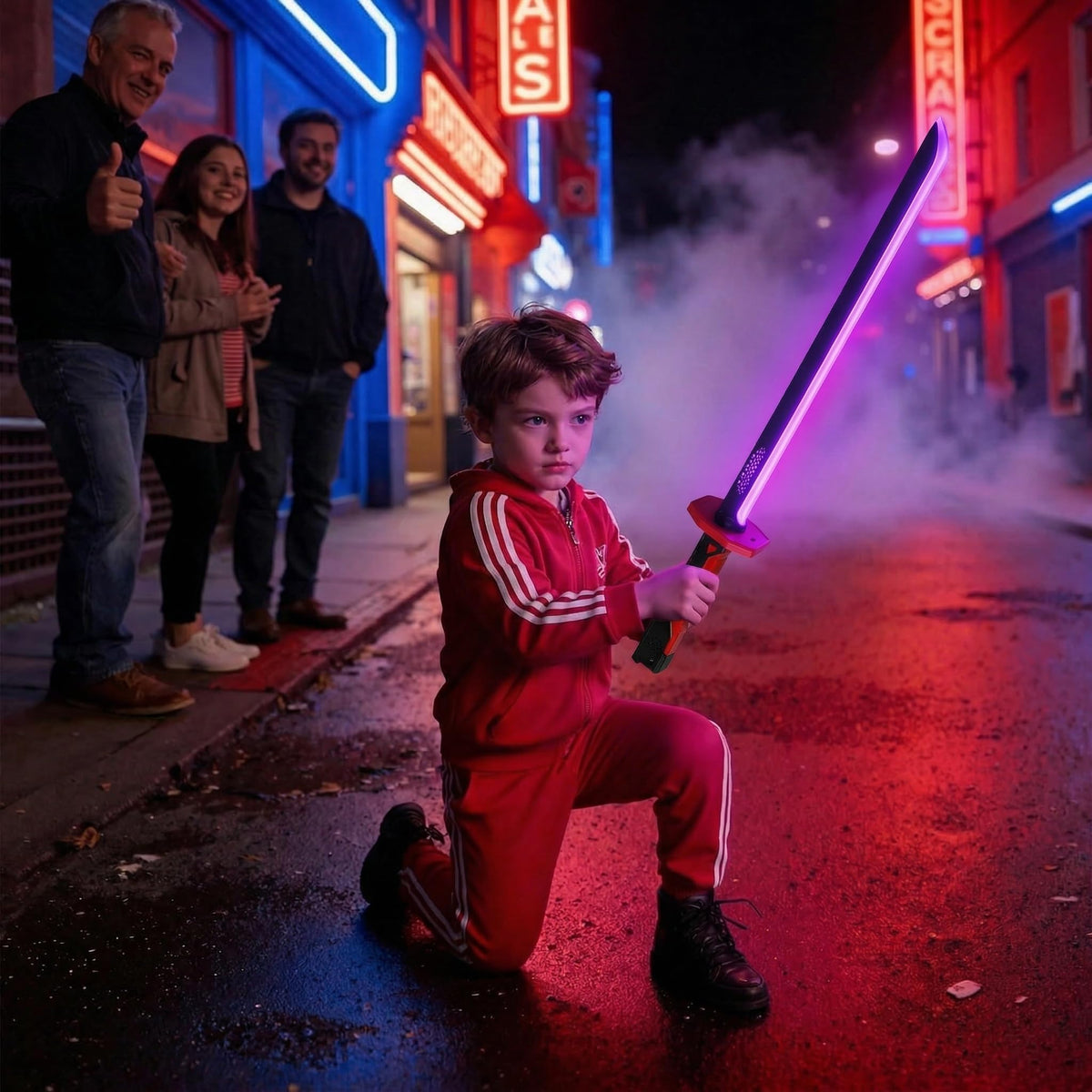 Cravonel USB-C rechargeable saber offers up to 50 minutes of playtime.