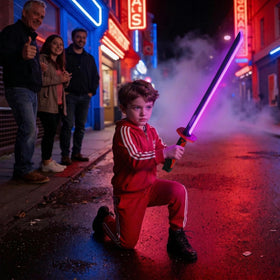 Cravonel USB-C rechargeable saber offers up to 50 minutes of playtime.