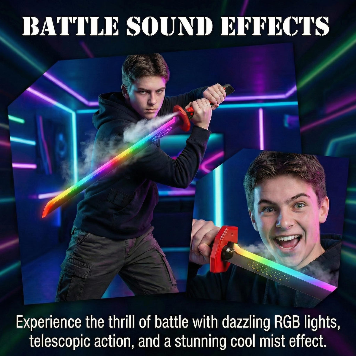 Cravonel saber uses durable ABS for comfortable, long-lasting play.