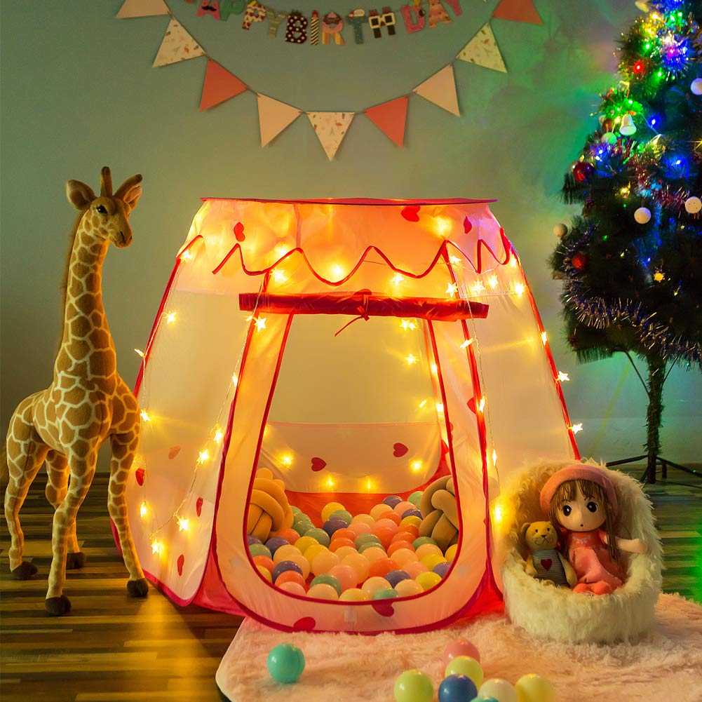 Crayline Star Light inside tent adds cozy, magical nighttime ambiance.