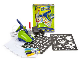 Crayola Air Marker Sprayer motorized action enables effortless continuous spraying