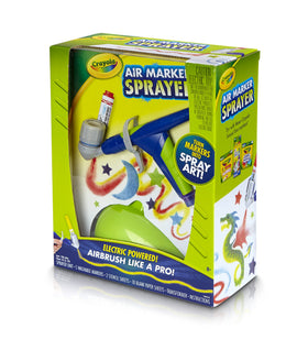 Crayola Air Marker Sprayer with included stencils sparks themed designs