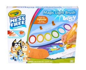 Crayola Bluey Color Wonder Paint Set with light-up brush for mess-free painting.
