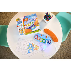 Crayola Bluey preschool classroom toy supports motor skills and color recognition.