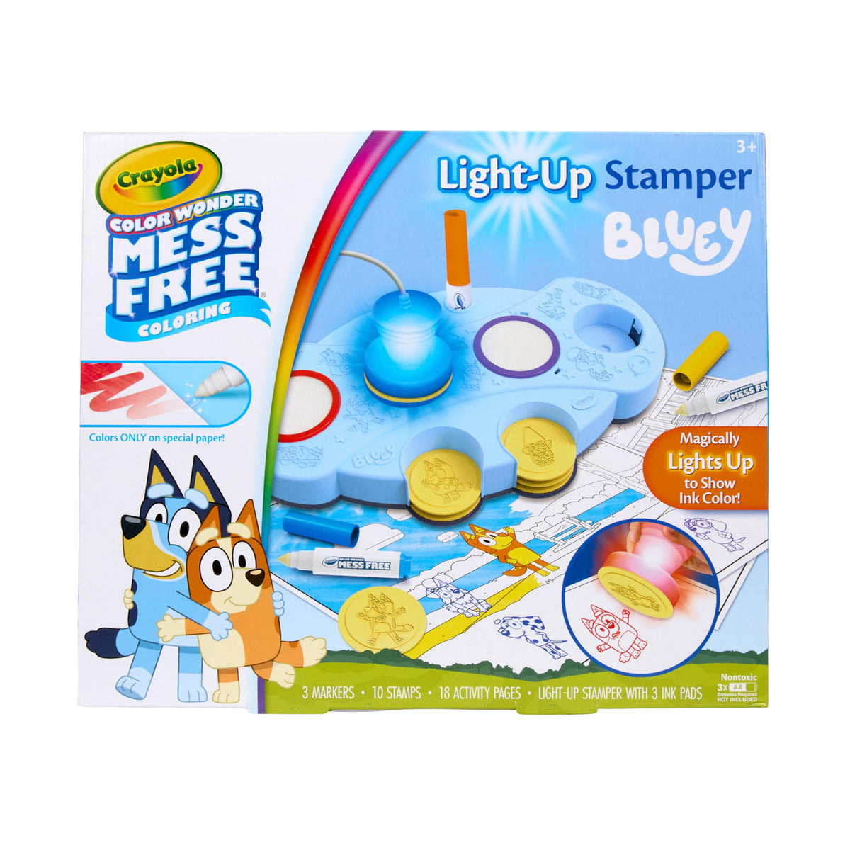 Crayola Bluey Stamper light-up unit for magical stamping experiences.
