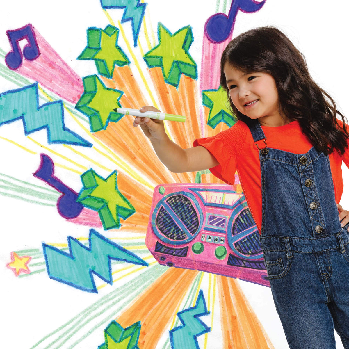 Crayola markers ideal for coloring books and construction paper projects