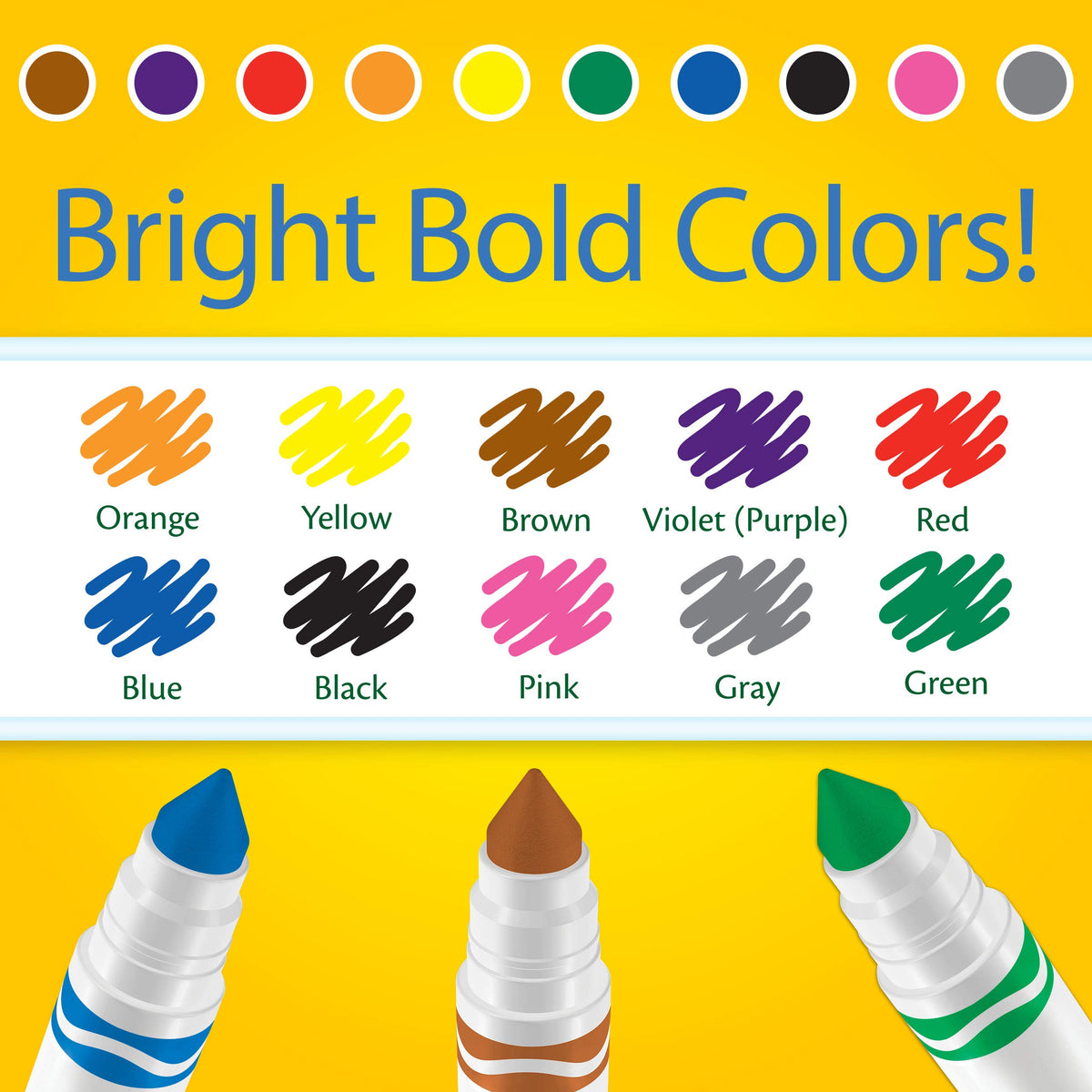 Bulk classroom pack of Crayola markers ready for group projects and learning