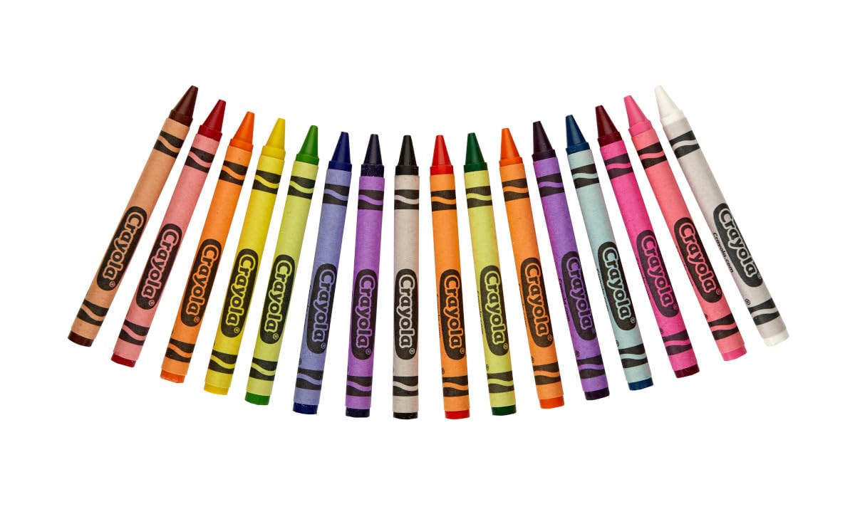 Vivid yellow to violet color range from Crayola Classpack for diverse projects.