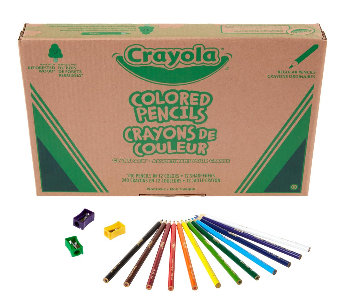 Crayola Classpack shows 20 pencils per shade for consistent color options.