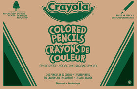 Crayola Classpack 240 colored pencils in a storage box streamline classroom color selection.