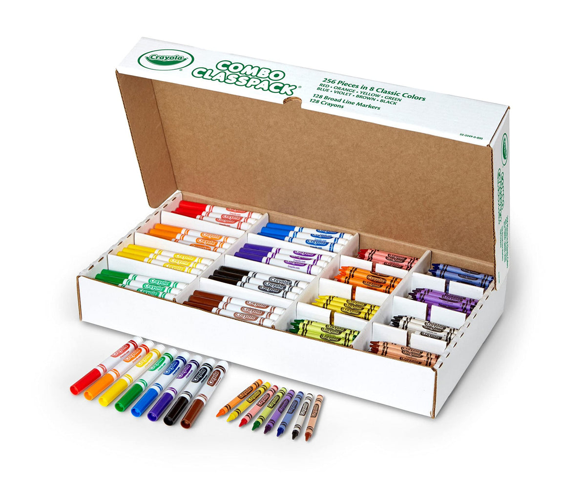 Crayola Classpack crayons offering bright, washable colors for classroom use.